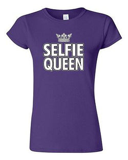 Junior Selfie Queen Crown Selfy Pic Photo Camera Funny Humor DT T-Shirt Tee