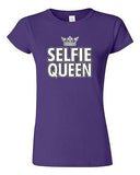 Junior Selfie Queen Crown Selfy Pic Photo Camera Funny Humor DT T-Shirt Tee