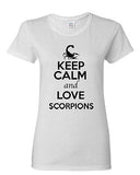 Ladies Keep Calm And Love Scorpions Venom Animal Lover Wild Funny T-Shirt Tee