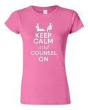 Junior Keep Calm and Counsel On Novelty Therapy Psychology Graphic T-Shirt Tee