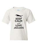 Keep Calm And Love Jaguars Wild Big Cat Animal Lover Youth Kids T-Shirt Tee