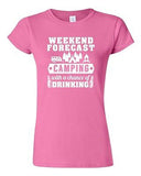 Junior Weekend Forecast Camping With A Chance Of Drinking Funny DT T-Shirt Tee
