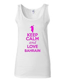 Junior Keep Calm And Love Bahrain Country Nation Patriotic Sleeveless Tank Top