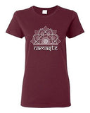 Ladies Namaste Namaskar Om Aum Sanskrit Hindu Xmas Funny DT T-Shirt Tee