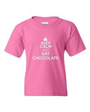 Keep Calm And Eat Chocolate Novelty Youth Kids T-Shirt Tee