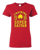 Ladies Training To Go Super Saiyan Gym Workout Anime Funny Parody DT T-Shirt Tee