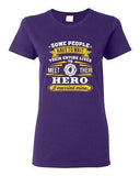 Ladies Firefighter Rescue Hero I Married Mine Husband Funny Humor DT T-Shirt Tee