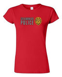 Junior Grammar Police USA Badge OCD Teacher Spelling Funny Humor DT T-Shirt Tee
