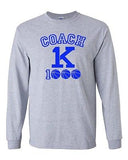 Long Sleeve Adult T-Shirt New Coach K 1000 Wins Basketball Champions Game DT