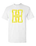 Harbaugh Big Letter H Football Michigan Sports Game Novelty Adult T-Shirt Tee