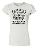 Junior This Girl Survived The ALS Ice Bucket Challenge Novelty T-Shirt Tee