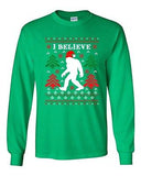 Long Sleeve Adult T-Shirt I Believe Sasquatch Big Foot Ugly Christmas Funny DT