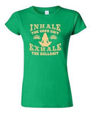 Junior Inhale The Good Sh*t Exhale The Bullsh*t Yoga Hatha Funny DT T-Shirt Tee