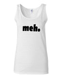 Junior Meh Geek Nerd Cool Retro Novelty Statement Graphics Tank Top