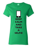 Ladies Keep Calm And Take A Selfie Phone Camera Picture Funny DT T-Shirt Tee