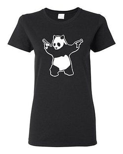 Ladies Panda Guns 2nd Amendment Pro Gun Rights Rifle Pistol Funny T-Shirt Tee