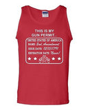 This Is My Gun Permit 2nd Amendment Novelty Statement Graphics Adult Tank Top