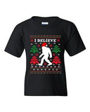 I Believe Sasquatch Big Foot Ugly Christmas Gift Funny DT Youth Kids T-Shirt Tee