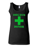 Junior Orgasm Donor Funny Humor Novelty Statement Graphics Tank Top