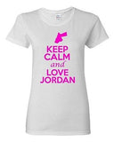 Ladies Keep Calm And Love Jordan Country People Nation Patriotic T-Shirt Tee
