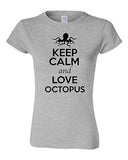 Junior Keep Calm And Love Octopus Seafood Sea Animal Lover Humor T-Shirt Tee