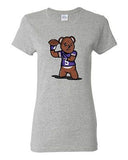Ladies Teddy Bear Quarterback Sports Minnesota Football Funny Fan DT T-Shirt Tee