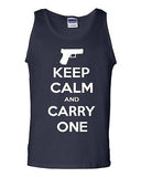 Keep Calm And Carry One Novelty Statement Graphics Adult Tank Top