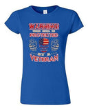 Junior Warning This Girl Is Protected By A Veteran Daughter Funny DT T-Shirt Tee
