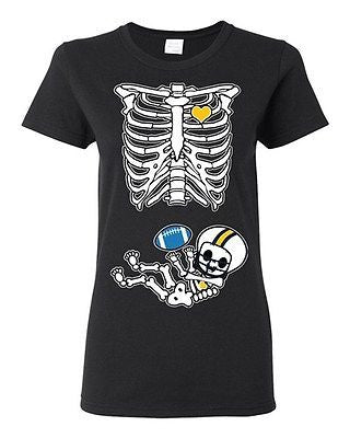 Baby Skeleton San Diego Football Ladies DT T-Shirt Tee