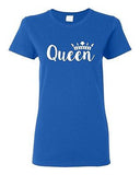 Ladies Queen Crown Couple Love Matching Relationship GF Funny DT T-Shirt Tee
