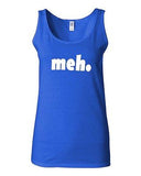 Junior Meh Geek Nerd Cool Retro Novelty Statement Graphics Tank Top