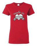 Made in 1975 40th Birthday Heart Crest Over The Hill Party DT Ladies T-Shirt Tee