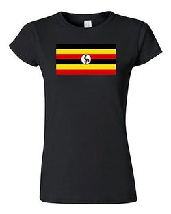 Junior Uganda Country Flag Kampala Swahili State Nation Patriotic DT T-Shirt Tee