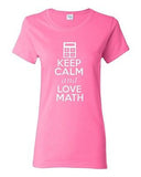 Ladies Keep Calm and Love Math Mathematics Numbers Geek Nerd Funny T-Shirt Tee