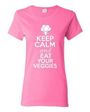 Ladies Keep Calm And Eat Your Veggies Vegetarian Vegetables Food T-Shirt Tee