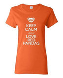 Ladies Keep Calm and Love Red Pandas Panda Animal Lover Panda Lover T-Shirt Tee