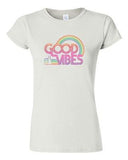 Junior Good Vibes 70's Thumbs Up Rainbow BeanePod Artworks Funny DT T-Shirt Tee