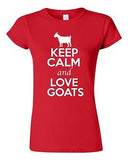 Junior Keep Calm And Love Goats Billy Goat Kid Animal Lover Humor T-Shirt Tee