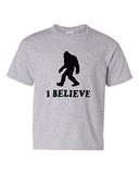 I Believe Sasquatch Bigfoot Yeti Funny Humor Novelty Youth Kids T-Shirt Tee