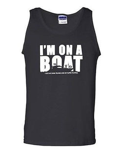 I'm On A Boat Funny Novelty Statement Graphics Adult Tank Top