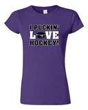 Junior I Puckin' Love Hockey! Puck Ball Team Sports Funny Humor DT T-Shirt Tee