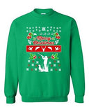 Merry Christmas Hunting Dog Hunt Animals Ugly Christmas DT Crewneck Sweatshirt