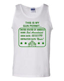 This Is My Gun Permit 2nd Amendment Novelty Statement Graphics Adult Tank Top