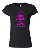 Junior Keep Calm And Love New Zealand Country Patriotic Novelty T-Shirt Tee