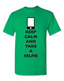 Keep Calm And Take A Selfie Phone Camera Pictures Funny DT Adult T-Shirt Tee