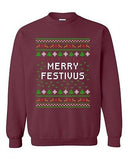Merry Festivus Ugly Christmas Season Parody Funny DT Novelty Crewneck Sweatshirt