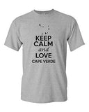 Keep Calm And Love Cape Verde Country Nation Patriotic Novelty Adult T-Shirt Tee