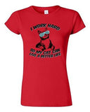Junior I Work Hard So My Cat Can Live A Better Life Pet Funny DT T-Shirt Tee