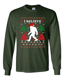 Long Sleeve Adult T-Shirt I Believe Sasquatch Big Foot Ugly Christmas Funny DT