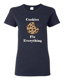 Ladies Cookies Fix Everything Biscuit Pastry Sweet Dessert Snack DT T-Shirt Tee